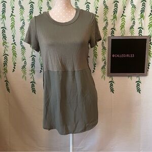 Size S Mossimo Olive Green Shirt with Zipper in the back A2